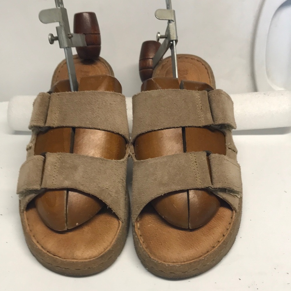 Born Dominica Slide Sandals Taupe Suede flat’s Women’s Sz US 8 EU 39